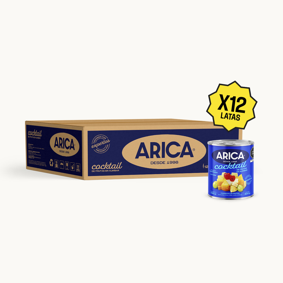Cocktail de Frutas Arica 820 gr (Caja 12 latas) RB