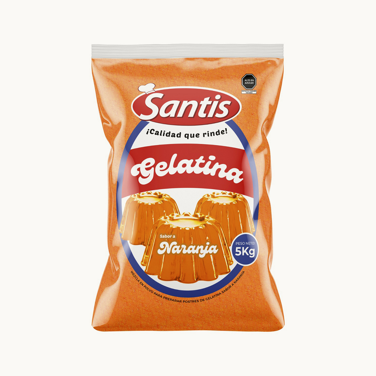 Gelatina Naranja Santis Bolsa 5 kg